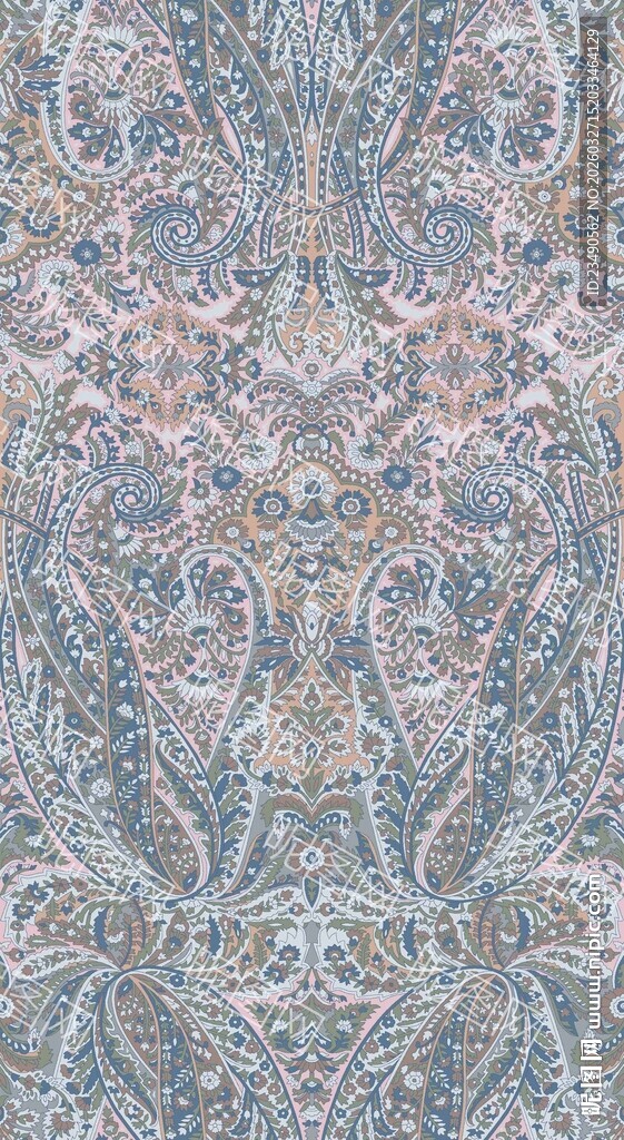 抽象花纹图案腰果背景图