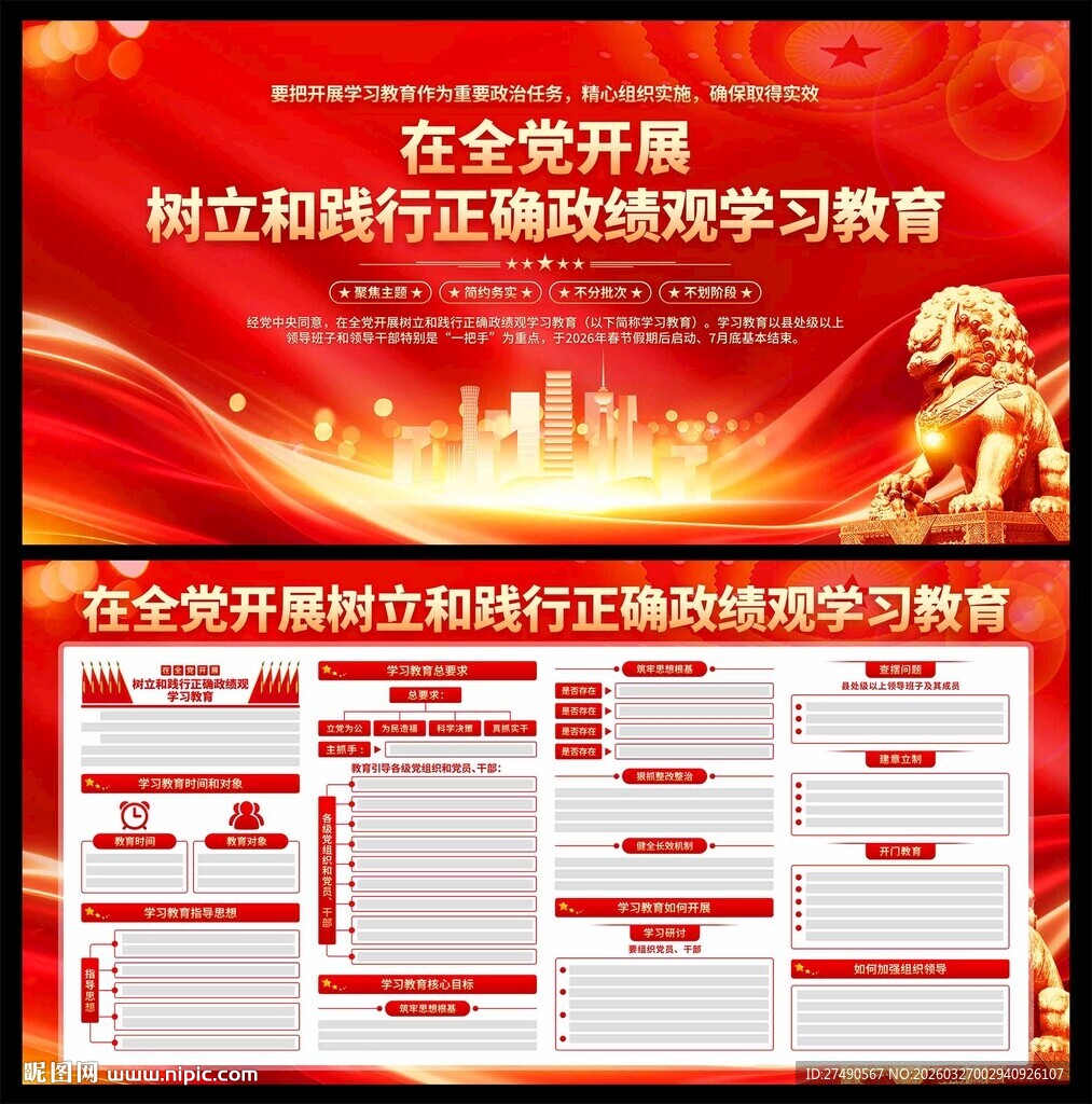 树立和践行正确政绩观展板