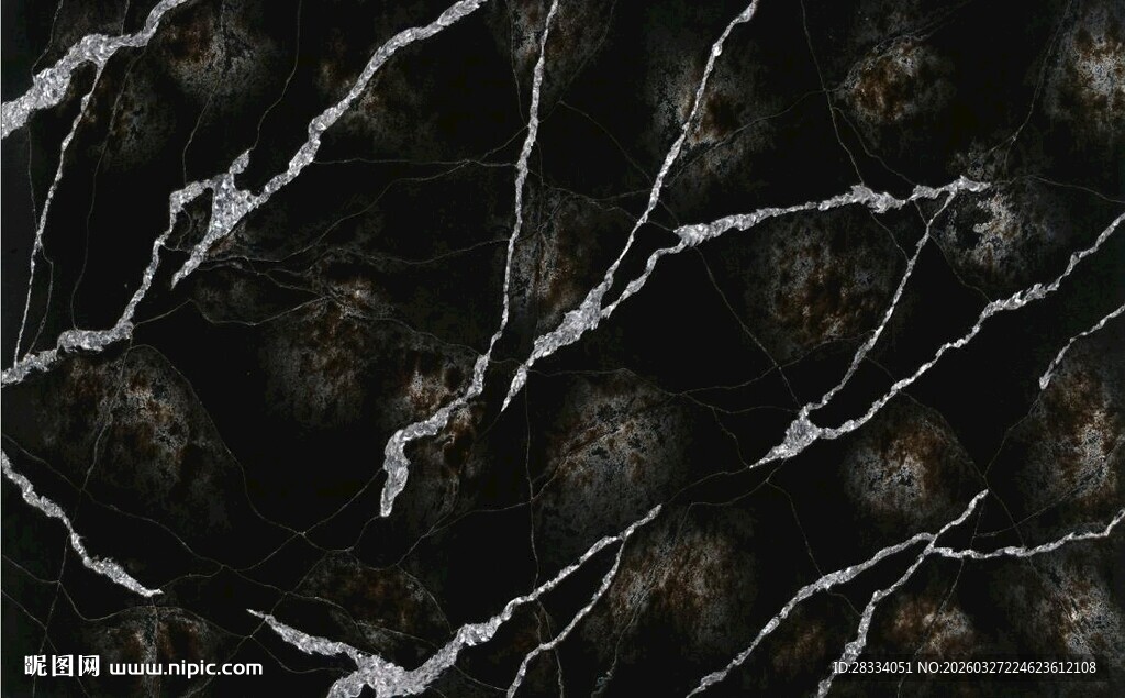 黑色银白龙大理石石纹