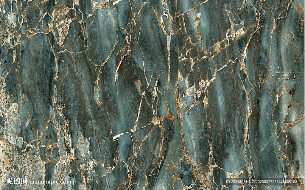 蓝绿色大理石纹理图案