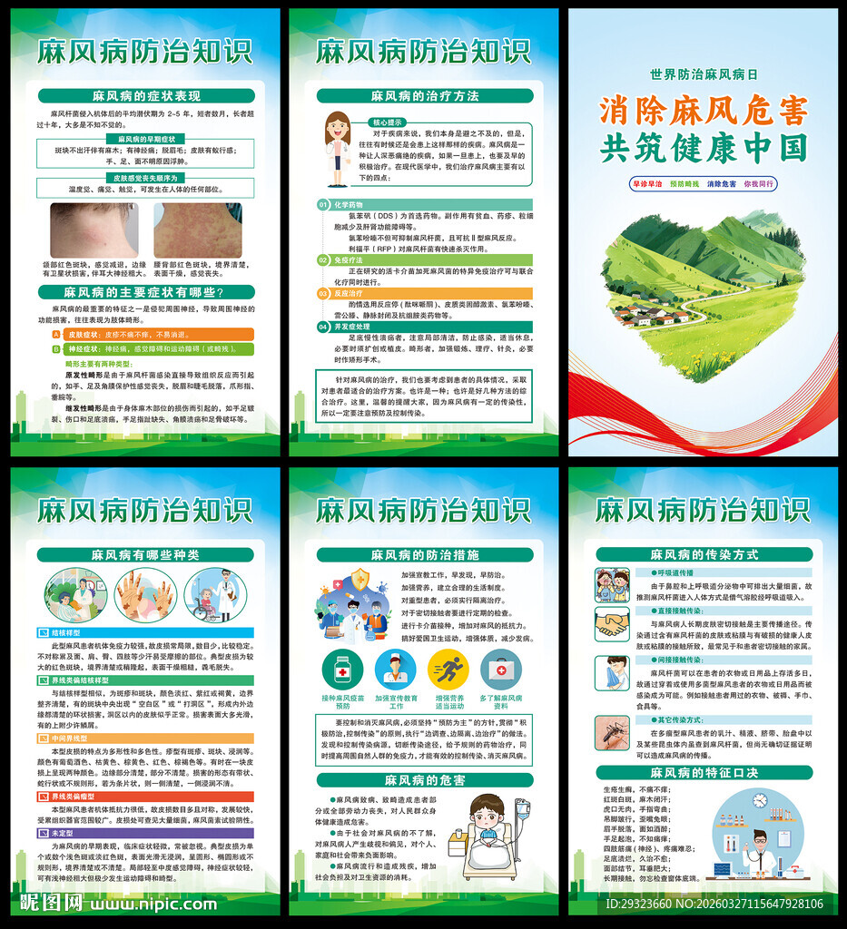 麻风病防治海报