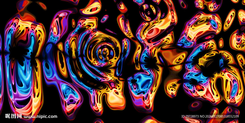 炫彩抽象ktv酒吧梦幻装饰画