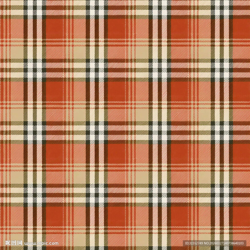 橙红色格子图案纹理