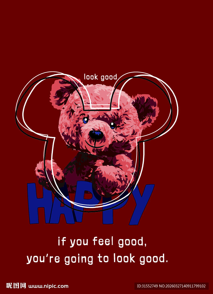 可爱小熊图案装饰设计