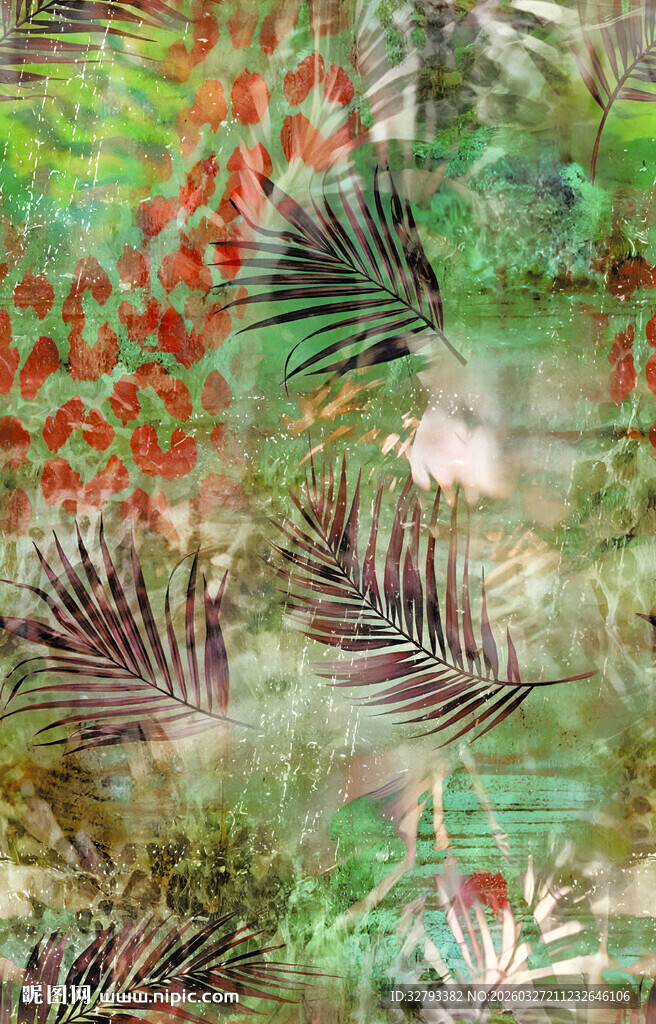 湿地中的繁茂植物景观