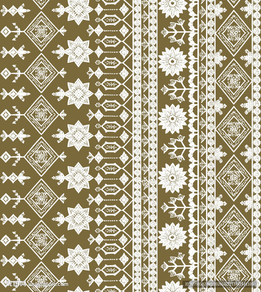 复古几何花卉图案纹理