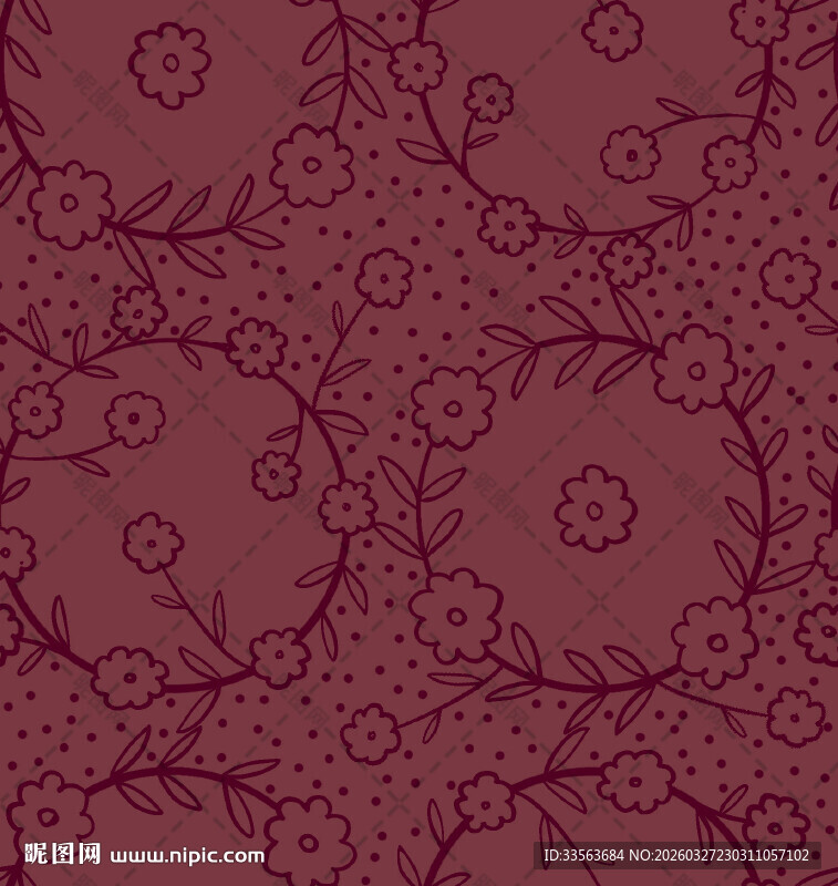 紫色花卉藤蔓图案背景