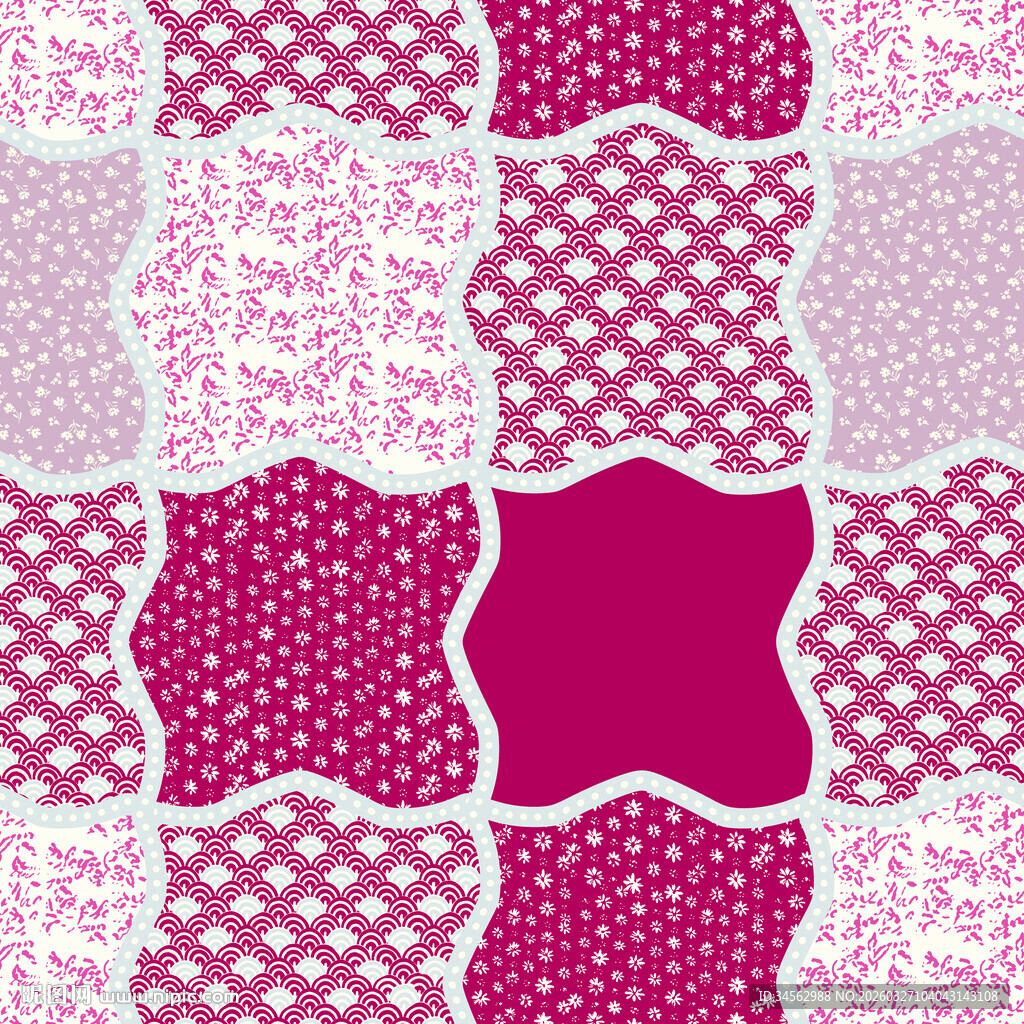 数码印花 方巾花