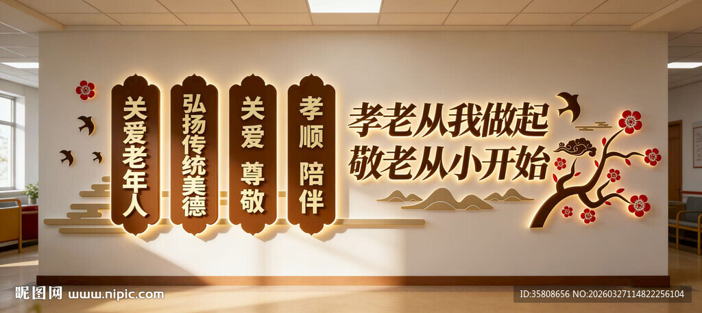 养老文化墙