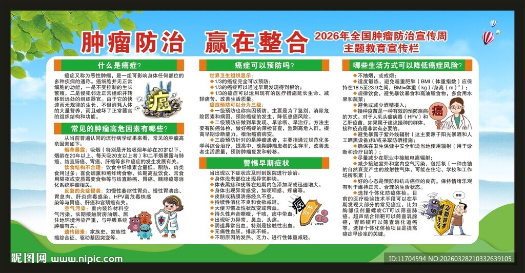 全国肿瘤防治宣传周宣传栏