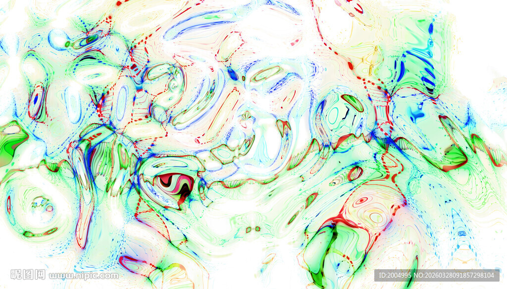 抽象炫彩流体艺术图案