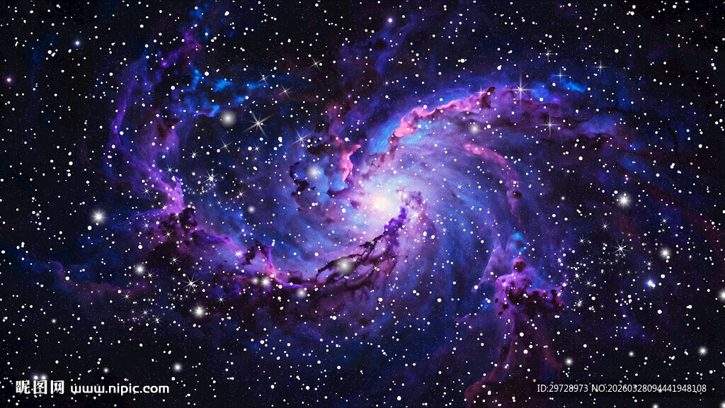 绚丽宇宙漩涡星空图景