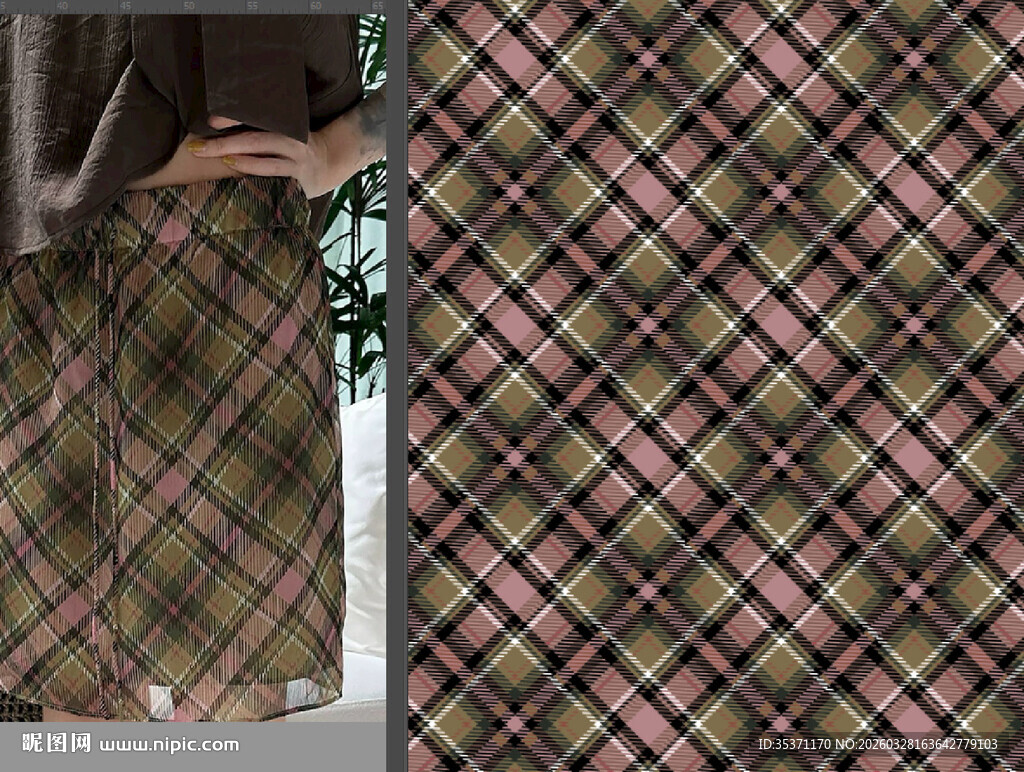 多彩格子图案纹理