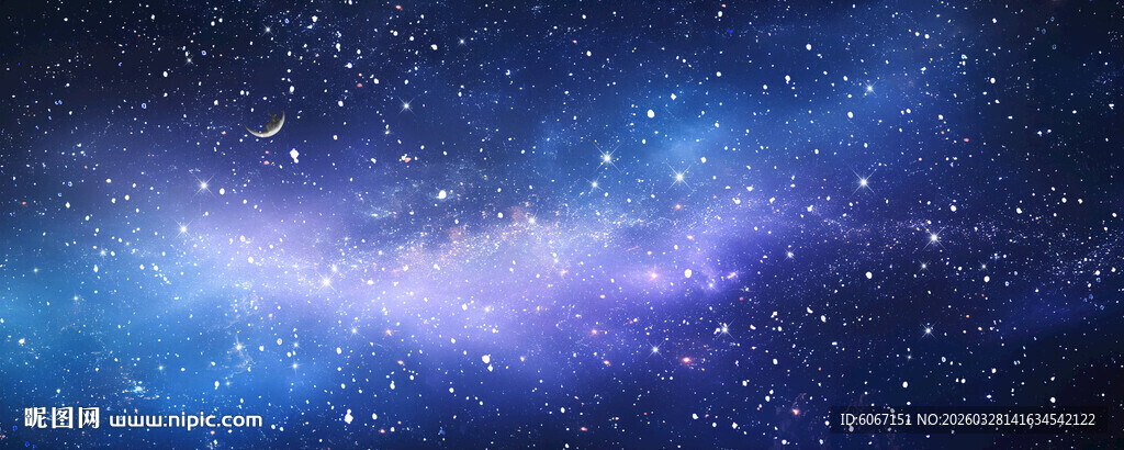 蓝色星空天花软膜灯箱背景