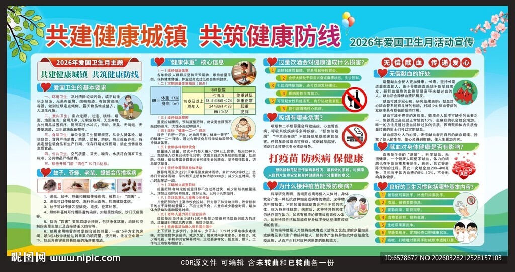 2026爱国卫生月宣传栏