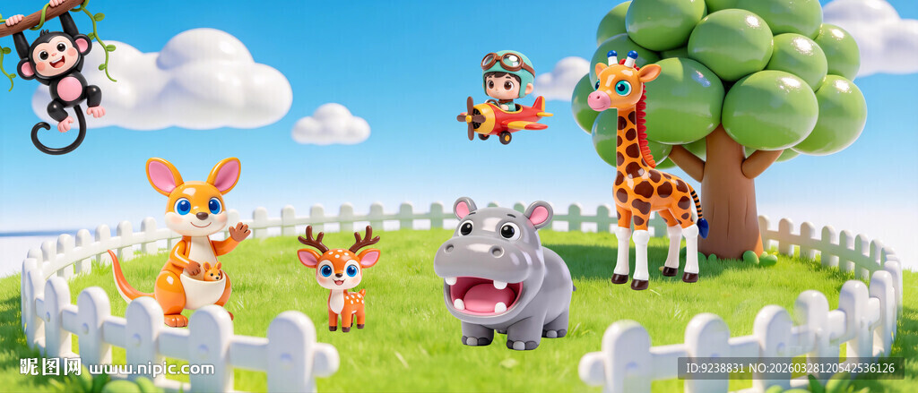 卡通动物乐园