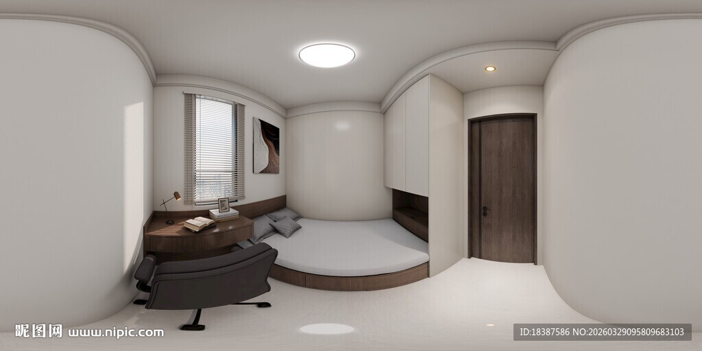 现代简约风弧形走廊空间