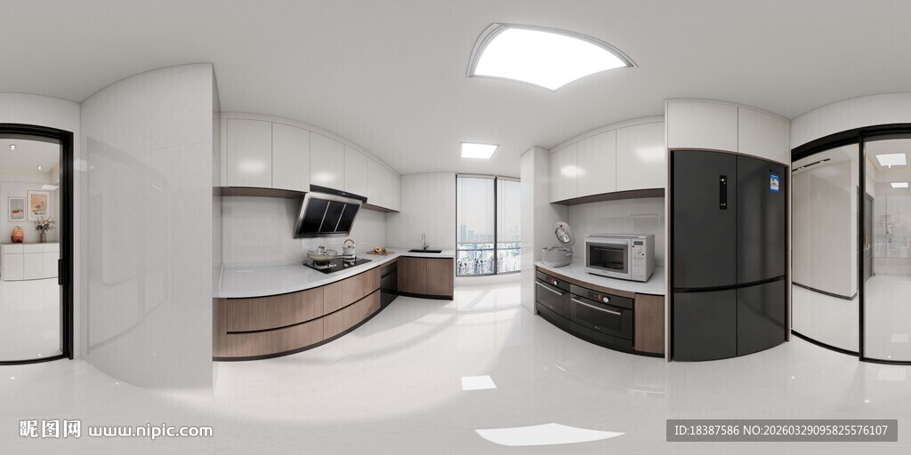 现代简约风开放式厨房空间