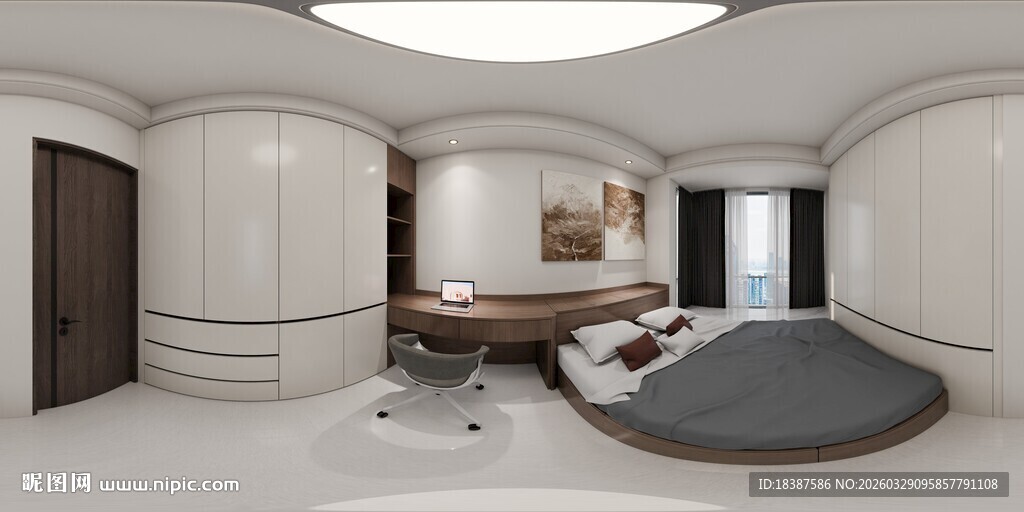 现代简约风卧室室内设计