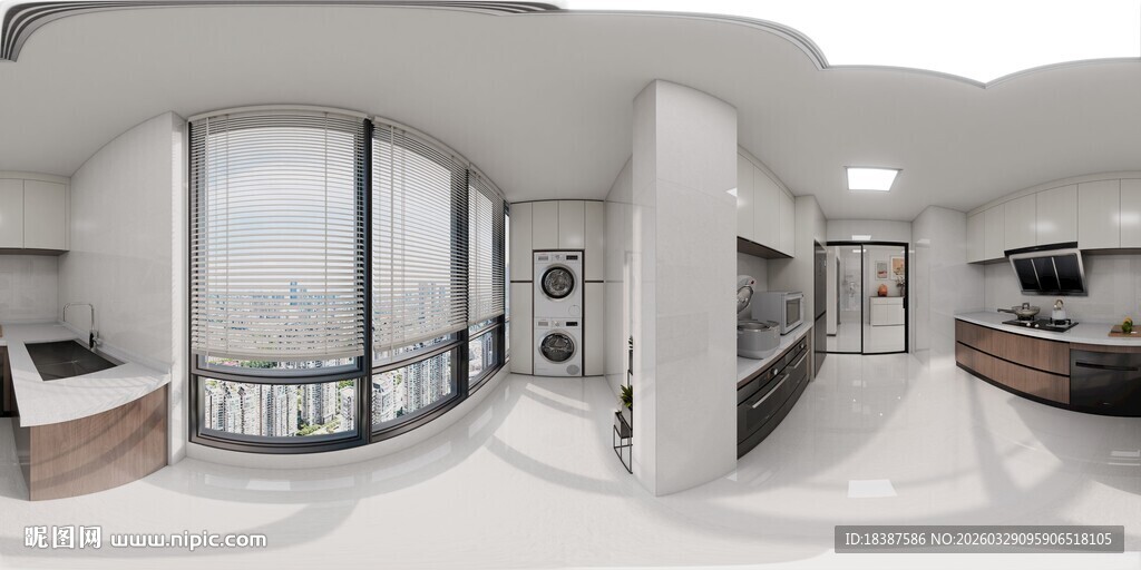 现代简约风全景室内空间