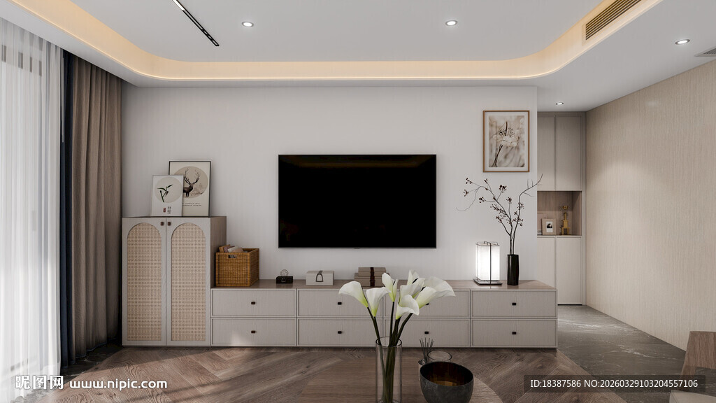 现代简约风客厅室内场景