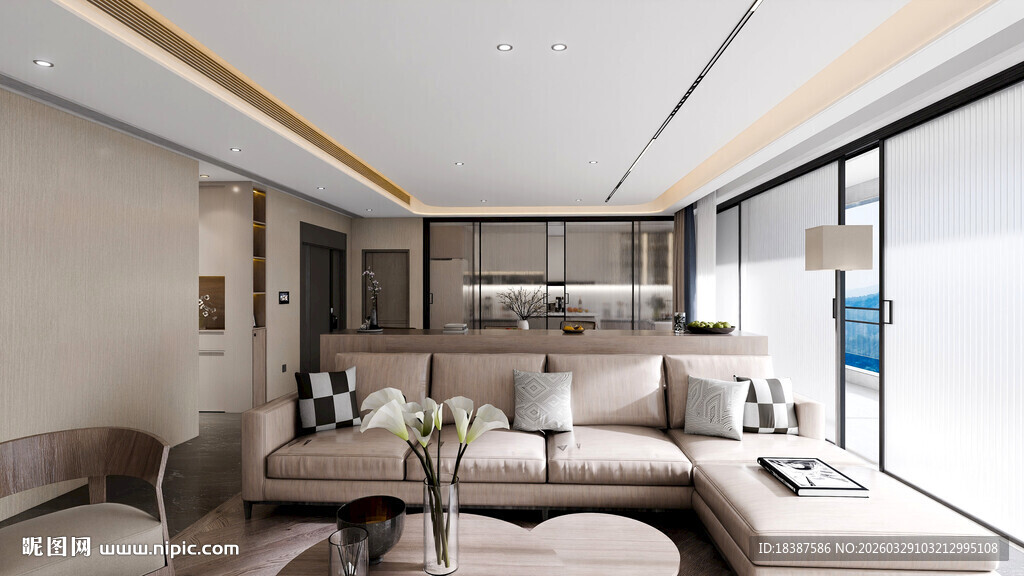 现代简约风客厅室内设计