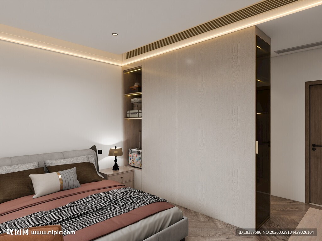 简约现代风卧室室内场景
