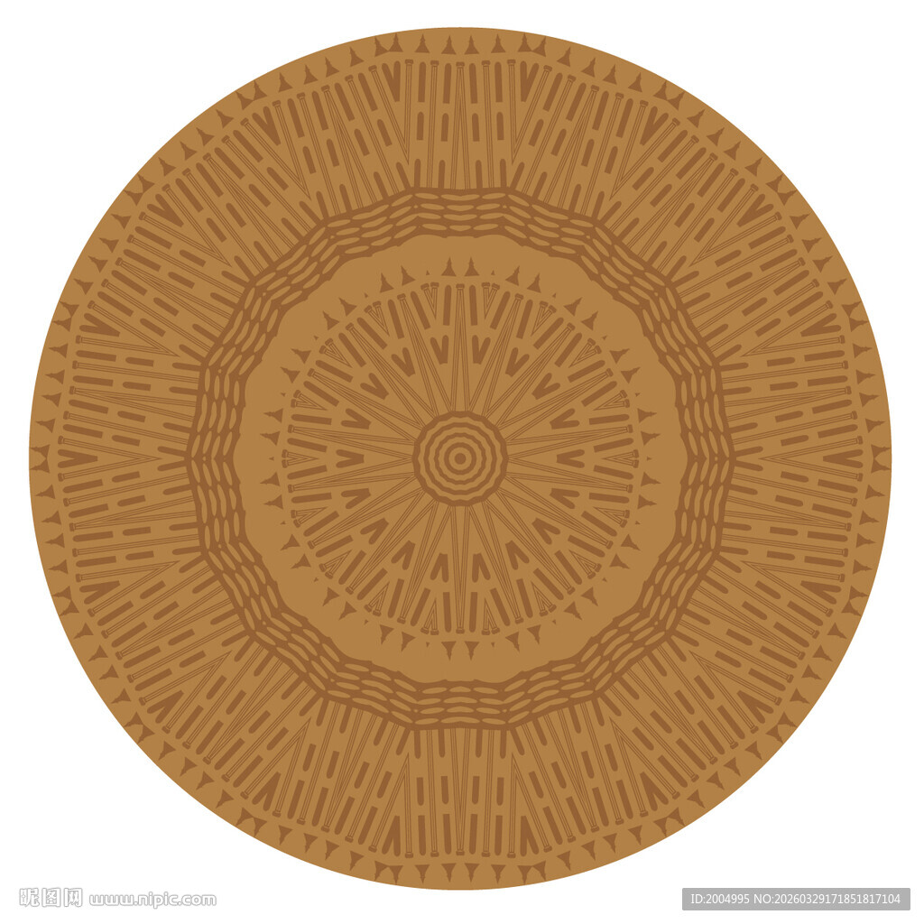 圆形编织地毯纹理图案