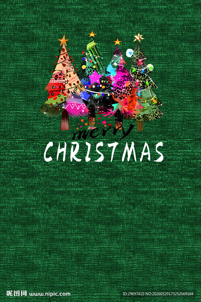 绿色背景的圣诞花卉装饰