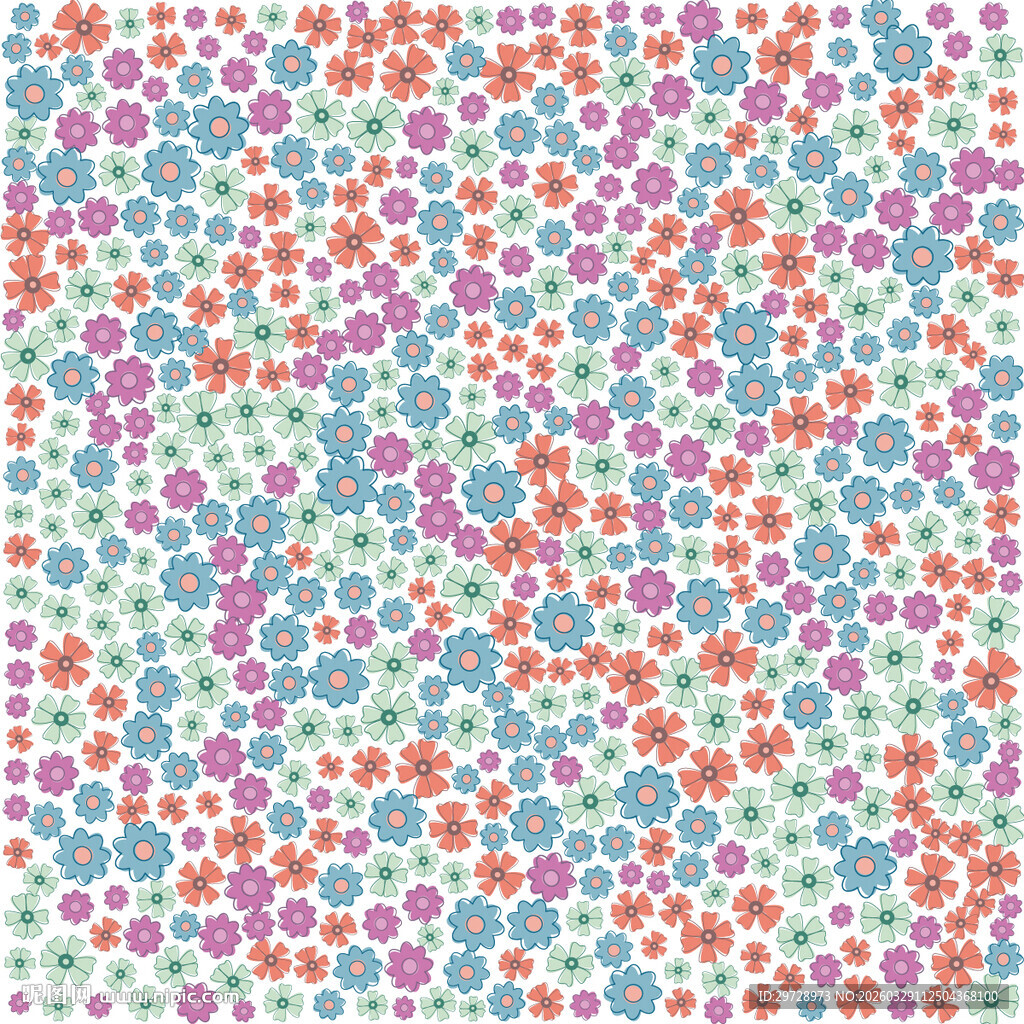 多彩小碎花图案背景