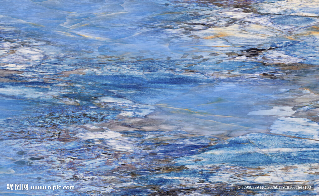 蓝色 奢华现代大图 高雅石纹 