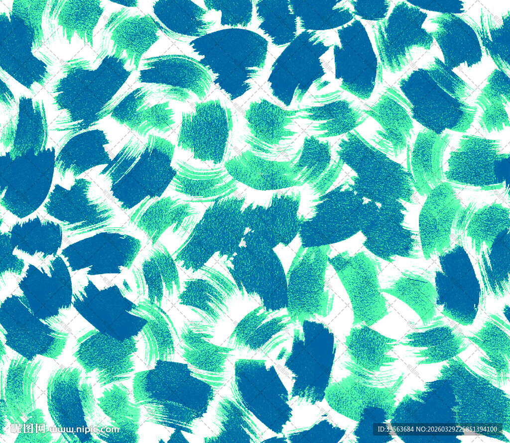 蓝绿相间抽象花纹图案