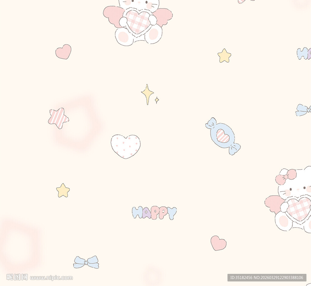 可爱卡通图案背景