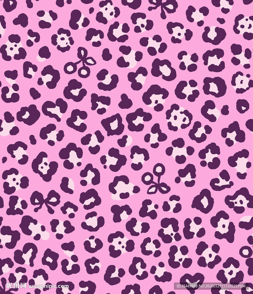 粉色豹纹图案布料纹理