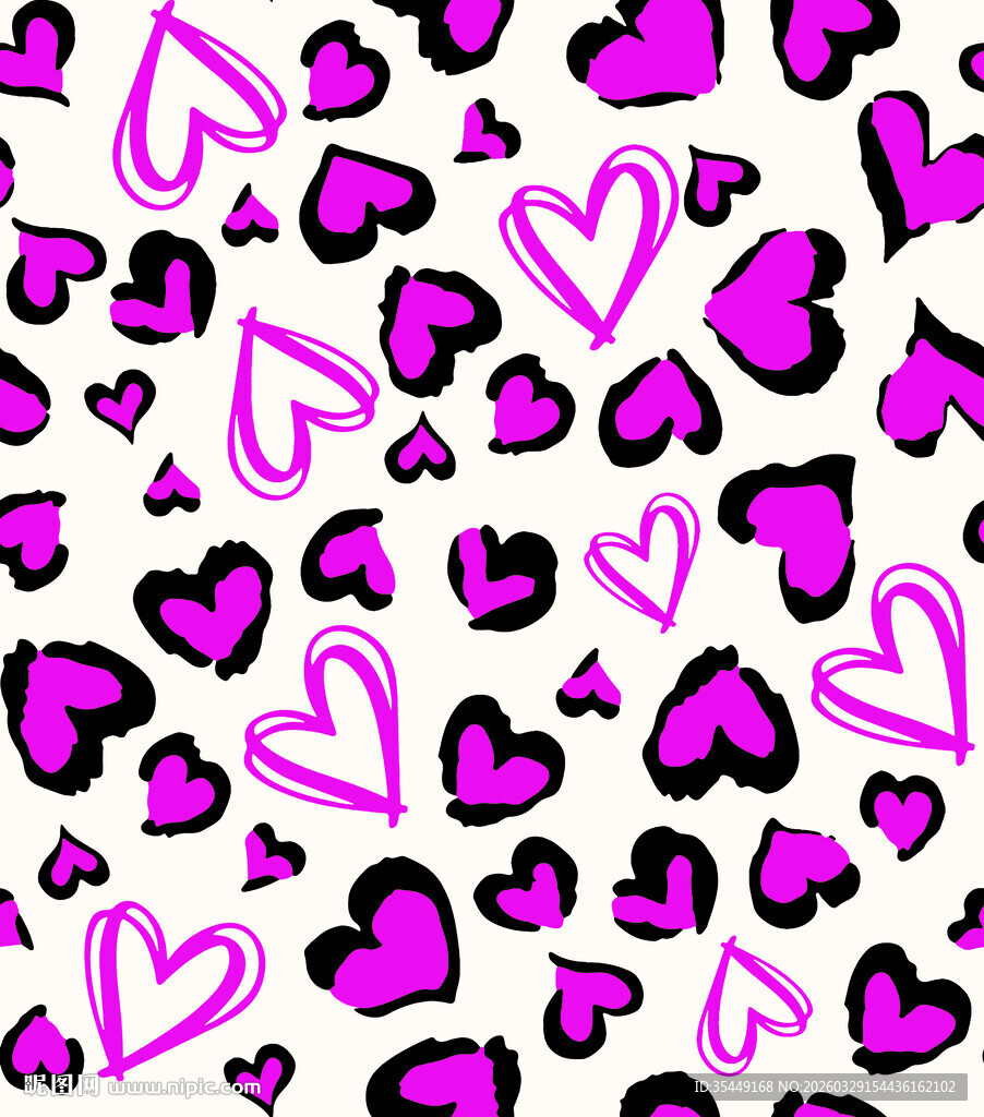 粉色心形图案背景