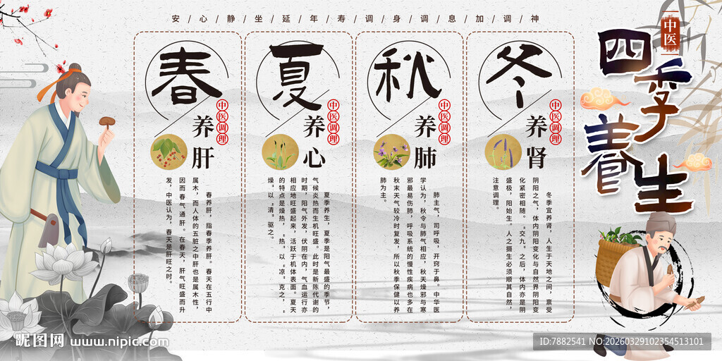 四季养生插画
