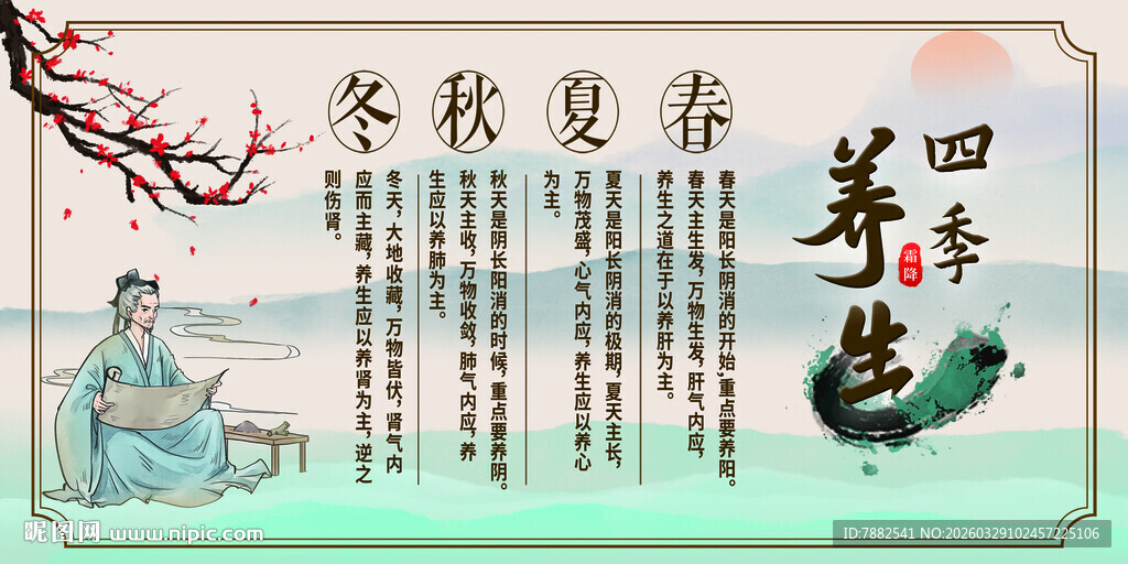 四季养生海报