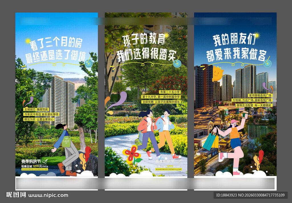 小区配套系列海报