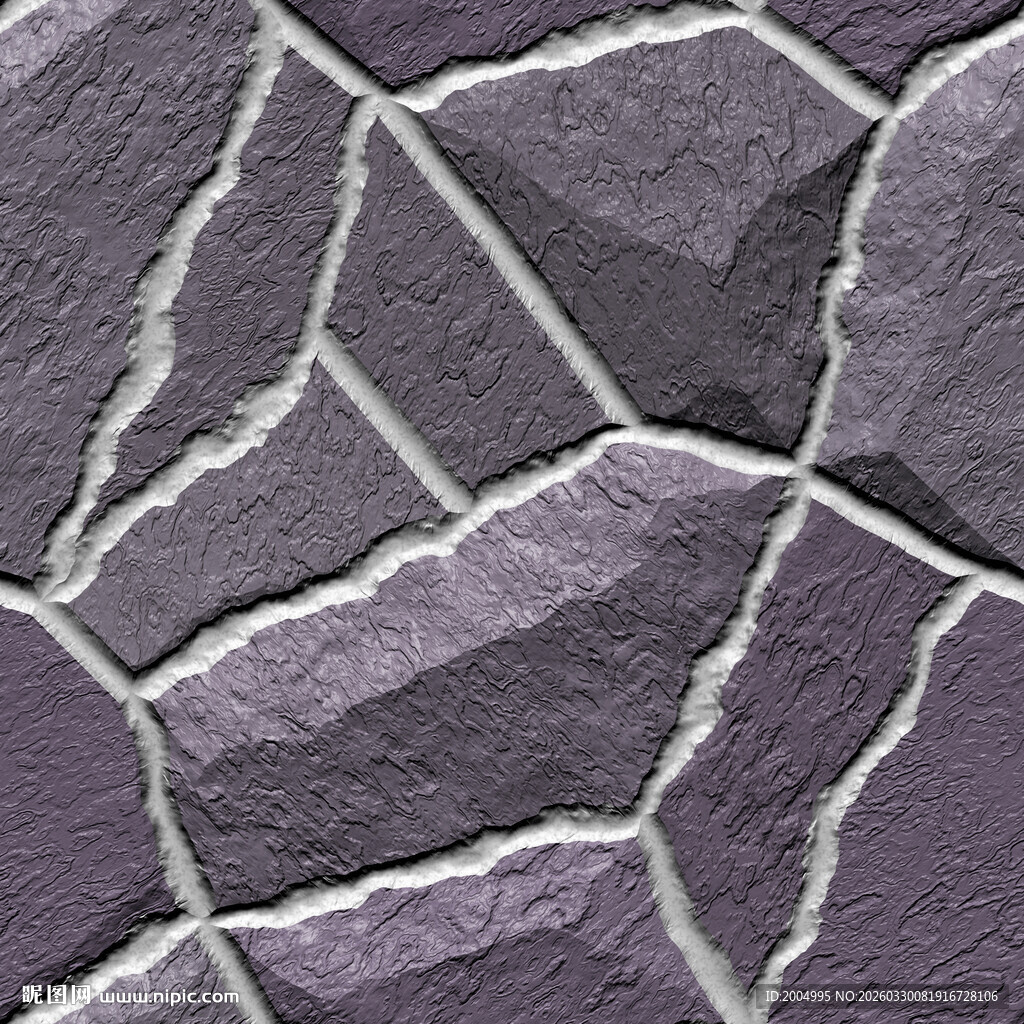 无缝石头墙拼接纹理