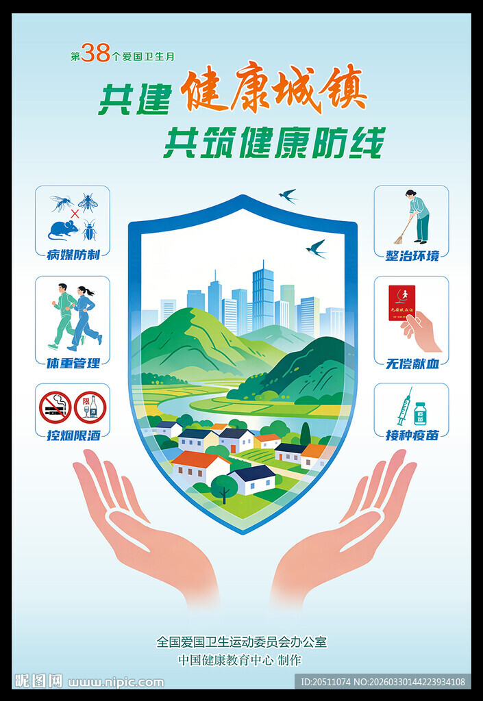 2026年爱国卫生月主题海报