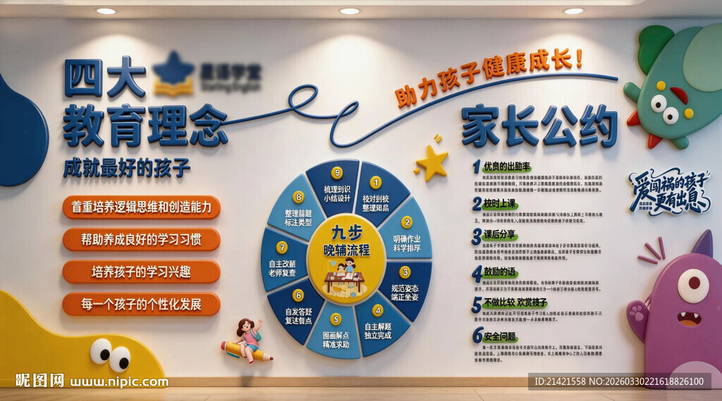 儿童教育机构文化墙