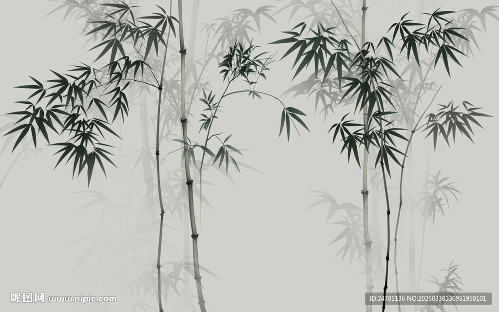 水墨竹子