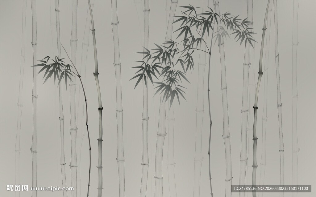 水墨竹影