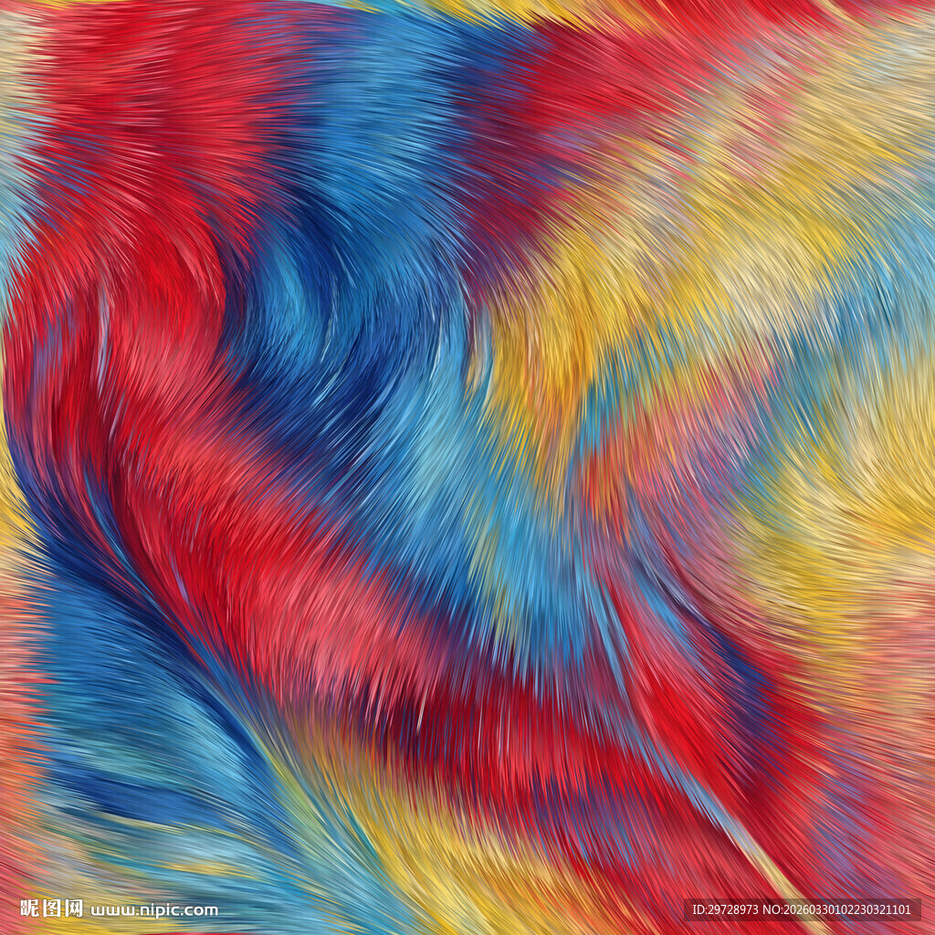 多彩毛绒纹理图案