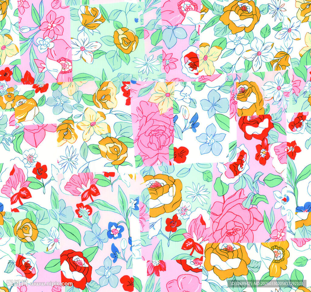 多彩抽象涂鸦图案背景