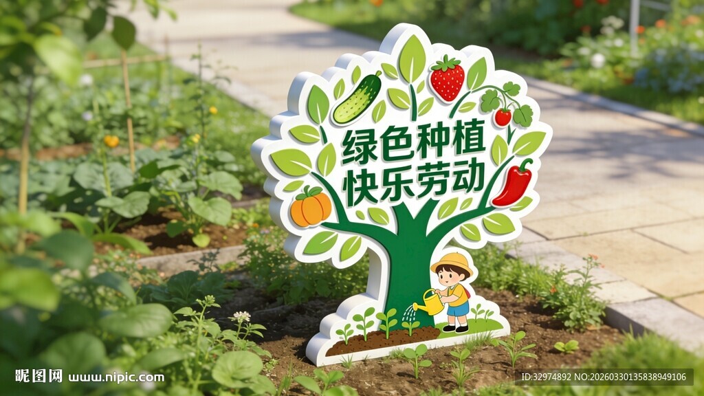 劳动实践基地小牌子