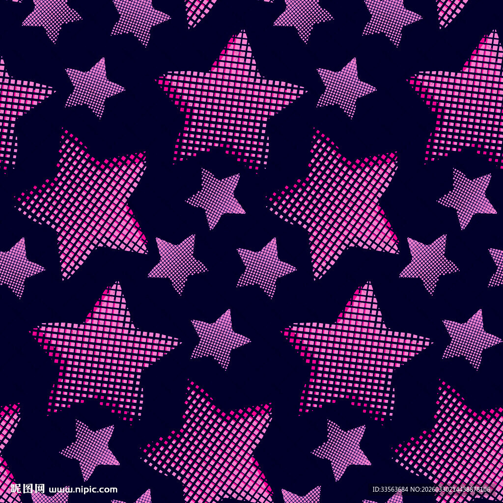 紫色波点星星图案背景