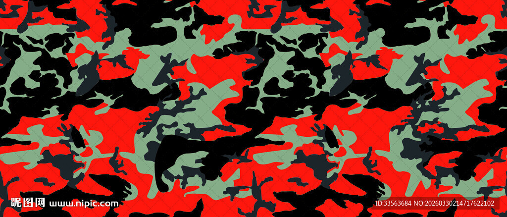 红黑绿迷彩图案纹理