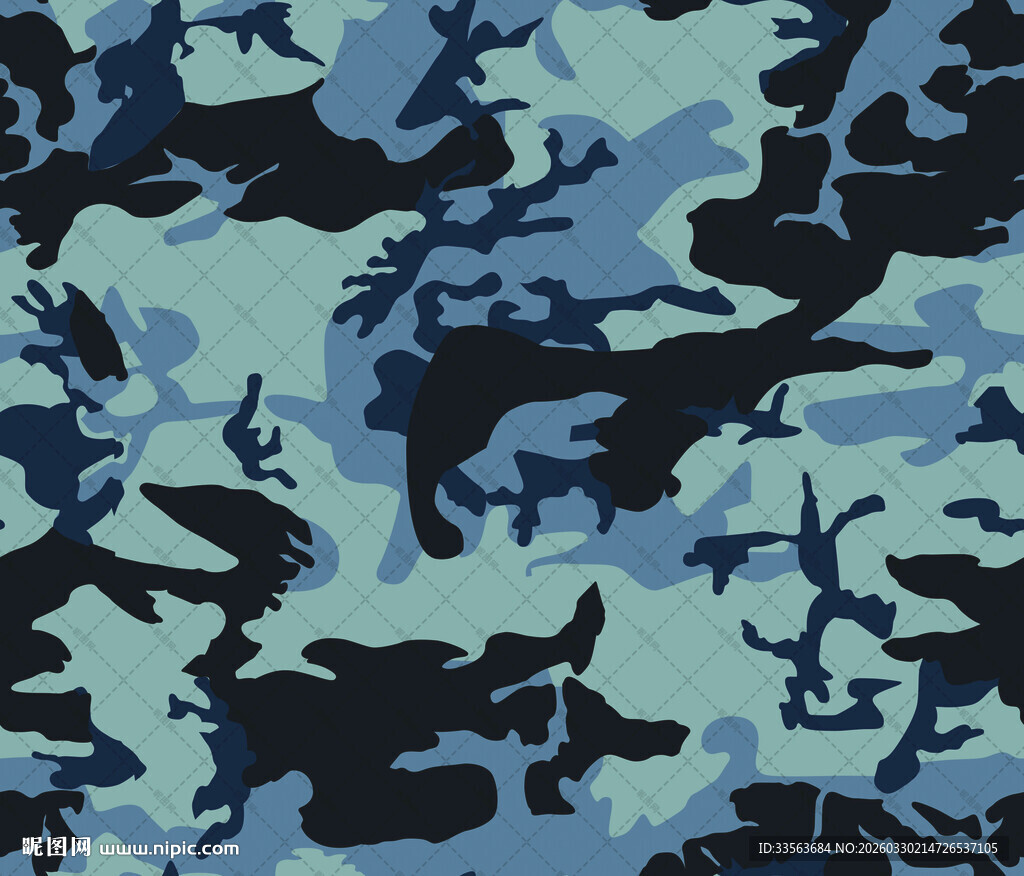 蓝黑色迷彩图案纹理