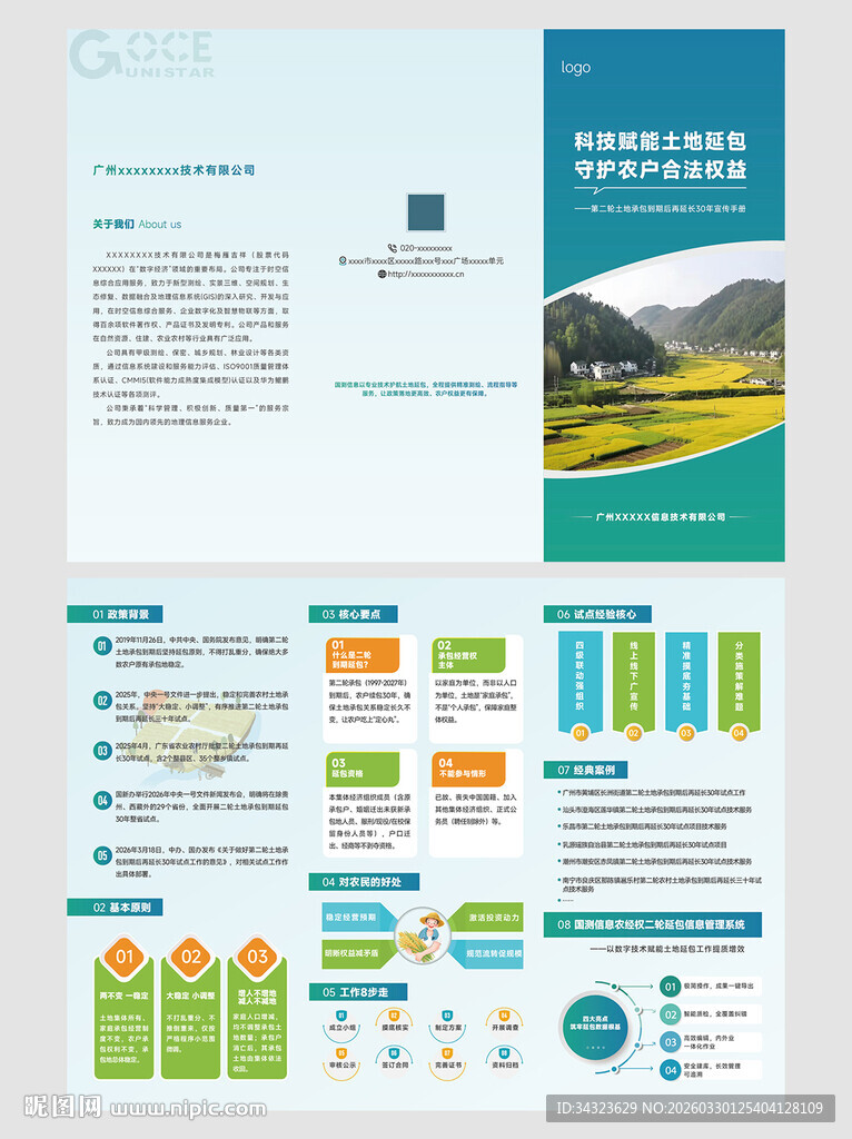 土地延包政策宣传册设模板
